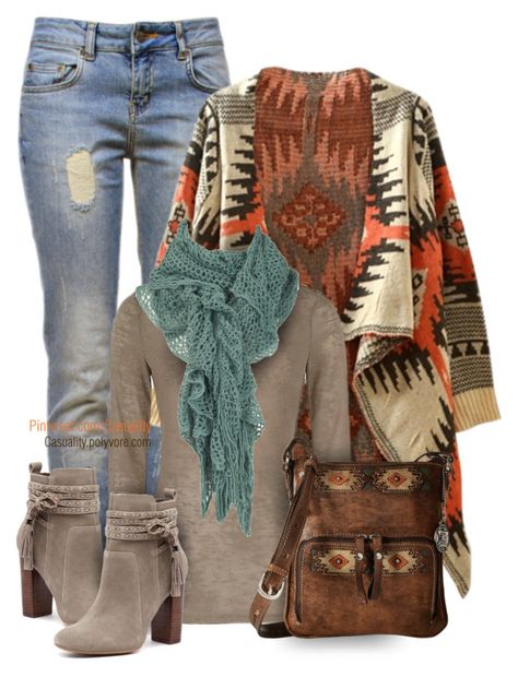 "Southwest" by casuality ❤ liked on Polyvore featuring Anine Bing, BKE, RMK, American West, Dorothy Perkins and rustic Southwest Clothing For Women, Yellowstone Attire, Southwest Outfits Women, Southwest Style Clothing, Southwestern Clothing, Southwest Fashion, Southwestern Fashion, Bohemian Outfits, Cowgirl Life