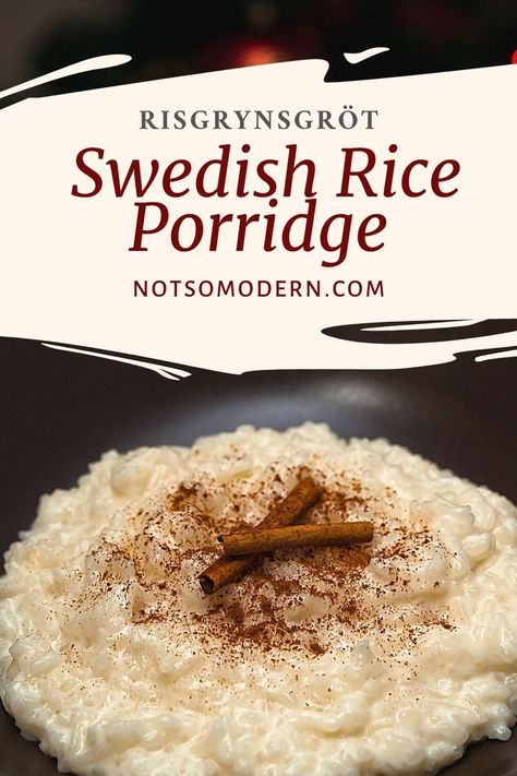 Sweet Rice Porridge Recipe, Mug Rice Pudding, Easy Rice Porridge Recipes, Swedish Rice Ring, Sweet Breakfast Rice, Hot Rice Cereal, Swedish Rice Pudding, Sweet Rice Porridge, Rice For Breakfast Recipes