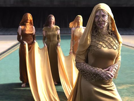 Lady Jessica, Dune Film, Bene Gesserit, The Fifth Element, Dune Art, Denis Villeneuve, Sci Fi Fashion, Rebecca Ferguson, Milla Jovovich