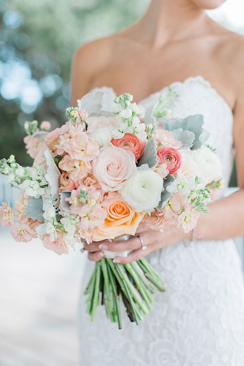 Pastel bouquet | Rachel Red Ranunculus Wedding Bouquet, Ranunculus Wedding, Unique Wedding Bouquet, Spring Wedding Bouquets, Beach Wedding Flowers, White Wedding Bouquets, Summer Wedding Colors, Peach Wedding, Pastel Wedding