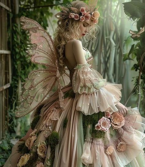 Vishma Maharaj, Fairy Gown, Fairy Cosplay, Fairy Outfit, Pixie Dress, Fairy Clothes, Fairy Aesthetic, Fantasy Dresses, Royal Dresses