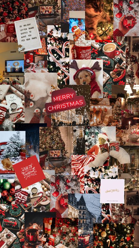 Christmas collage Christmas Lockscreen Collage, Christmas Iphone Wallpaper Collage, Cute Christmas Wallpapers Aesthetic Red, Christmas Wallpapers Aesthetic Collage, December Aesthetic Collage, Christmas Wallpapers Collages, Xmas Wallpaper Collage, Cute Christmas Collage Wallpaper, Christmas Lockscreen Aesthetic Collage