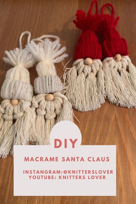 #diy #knitterslover #macrame #handmade #xmasdecor #xmas2023 #xmasornament #subscribe #youtubechannel Macrame Santa Ornament, Macrame Santa, Easy Ornaments, Ornament Tutorial, Craft Show Ideas, Subscribe To My Channel, Macrame Tutorial, Santa Ornaments, Macrame Patterns