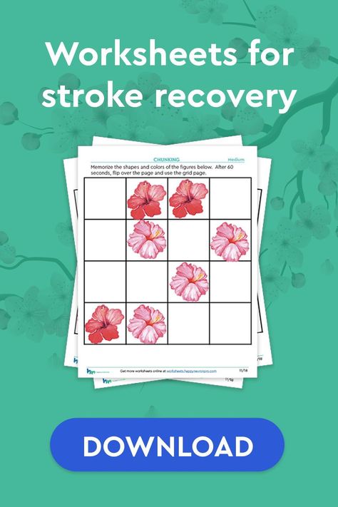 Are you helping patients who are overcoming a stroke? Try our worksheets! Cognitive Worksheets, Memory Worksheets, Reasoning Activities, Cognitive Activities, Visual Processing, Psychology Disorders, Working Memory, Reasoning Skills, Developmental Disabilities