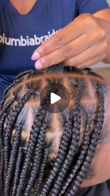 2024 Hairstyles Braids, Best Knotless Braid Styles, Protective Box Braids, Knottles Braids Hairstyle Ideas, How To Plait Knot Less Braids, Large Single Braids, Quick Box Braids Hairstyles, Singles Hairstyles Braids, How To Do Knotless Braids