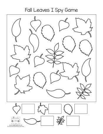 Printable Fall Leaves, Spy Games For Kids, Fall Worksheets, Printable Games For Kids, November Activities, I Spy Games, Spy Games, Tree Study, Autumn Activities For Kids