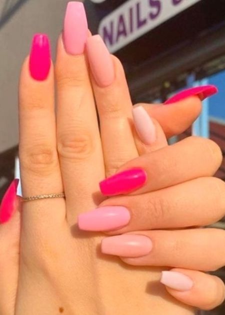 Unghie Sfumate, Winter Nails Acrylic, Pink Gel, Gelish Nails, Gel Nail Colors, Ballerina Nails, Nails 2020, Summer Acrylic Nails, Cool Nail Designs