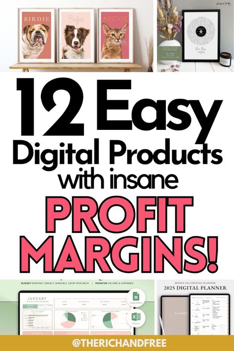 I made $168,000 last year selling a simple digital product online! Here are 12 easy digital products to sell online with insanely high profit margins! Perfect for starting a small business or earning passive income, these bestselling digital product ideas are beginner-friendly and require minimal upfront costs. From personalized printables and templates to ebooks and planners, these items are proven to sell like crazy on platforms like Etsy, Shopify, and more. Turn your creativity into cash and start making money online today with these profitable digital downloads! Perfect small business ideas for beginners to make money fast! How To Start A Digital Product Business, How To Sell Online, How To Sell Digital Products Online, Digital Downloads To Sell On Etsy, Digital Products To Sell On Etsy, Printify Design Ideas, Digital Products Ideas, 6 Figure Business, Profitable Small Business Ideas