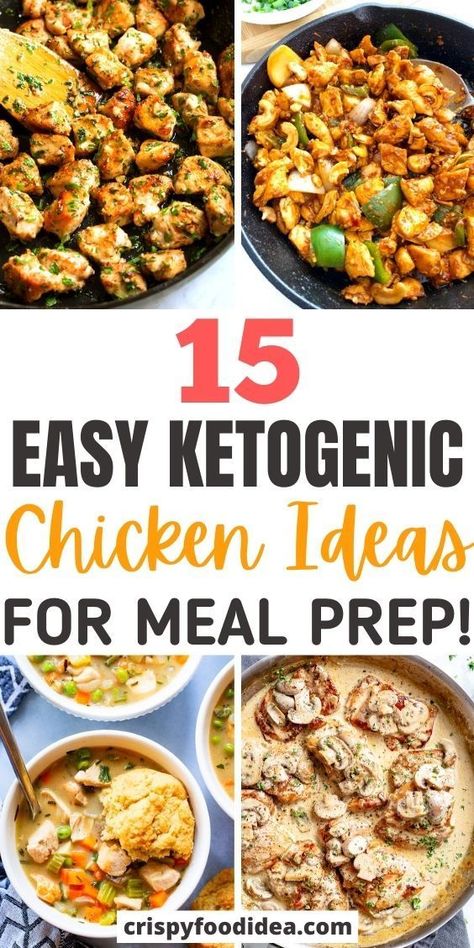 Clean Keto Chicken Recipes, Keri Chicken Recipes, Keto Chicken Lunch Ideas, Keto Friendly Chicken Recipes, Chicken Recipes No Carb, Keto Chicken Dinner Ideas, Keto Chicken Recipes Easy, Homesteading Goals, Ideas For Meal Prep