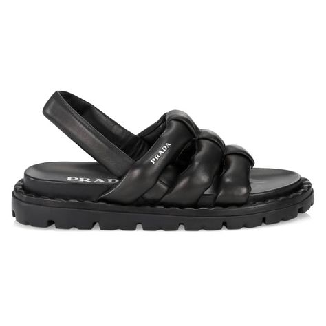 Prada Brand, Green Leather Sandals, Black Wedge Boots, White Wedge Sandals, Tory Burch Ballet Flats, Woven Leather Sandals, Chunky Platform Sandals, Low Wedge Sandals, Black Leather Sandals