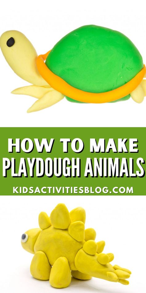 Simple Play Doh Creations, Play Dough Activities For Preschoolers, Playdoh Animals How To Make, Play Dough Dinosaur, Playdough Animals Easy, Things To Do With Playdough, Play Doh Creations Ideas, What To Make With Playdoh, Play Dough Animals Step By Step