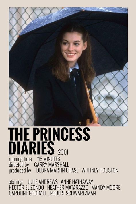 Princess Diaries Polaroid Poster, The Princess Diaries Poster, Princess Diaries Movie Poster, Princess Diaries Poster, Princess Diaries Movie, The Princess Diaries 2001, Best Teen Movies, Minimalist Polaroid Poster, Romcom Movies