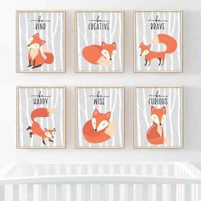 Fox Baby Room, Modern Minimalist Nursery, Baby Room Decor Ideas, Creative Nursery, Fox Nursery Decor, Nursery Decor Prints, Fox Nursery, Baby Boy Bedroom, Minimalist Nursery