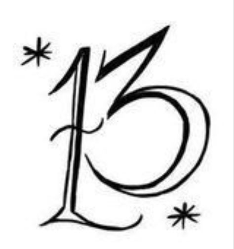 Dice 13 Tattoo, Small 13 Tattoo, 13 Tattoo Number Ideas, 13 Tattoo Designs, 13 Tattoo Ideas, Lucky 13 Tattoo, Number 13 Tattoos, 13 Drawing, New Tattoo Styles