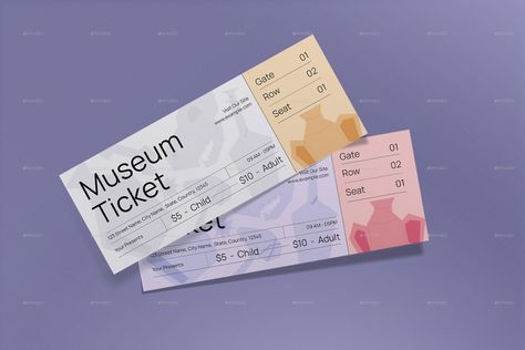 Gray Minimalist Museum Ticket Minimalist Museum, Museum Ticket, Museum Branding, Gray Minimalist, Museum Tickets, Ticket Design, Type Art, Museum Poster, Cultural Centre