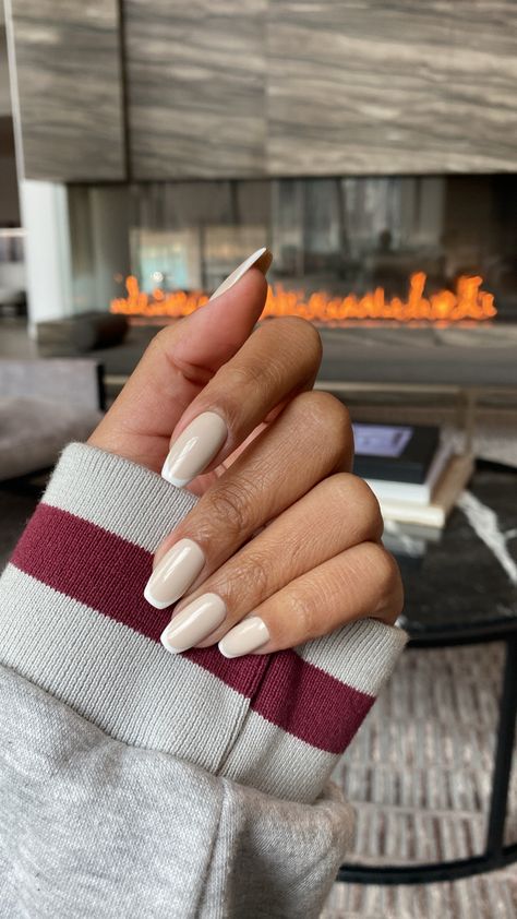 Beige French Manicure, Beige French Tip, Beige French Tip Nails, Beige Manicure, Tip Nails, French Tip Nails, French Manicure, Nail Tips, Manicure