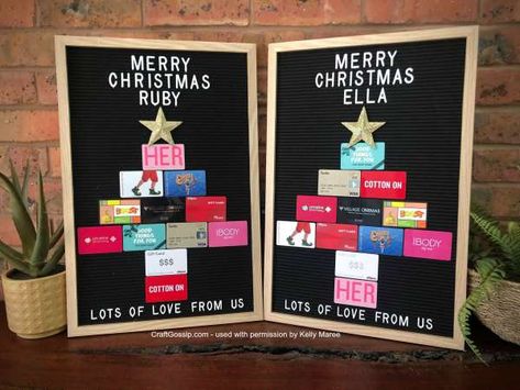 Amazing Christmas Gift Card Gifting Idea Christmas Gift Card Presentation, Gift Card Tree, Gift Card Basket, Gift Card Ideas, Gift Card Presentation, Amazing Christmas Gifts, Teenager Gifts, Beautiful Christmas Decorations, Creative Gift Wrapping