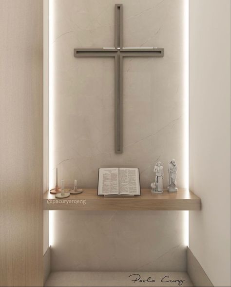 Minimalist Altar Design, Altar Home Ideas, Altar Ideas Catholic, Minimalist Altar, Modern Altar Design Home Catholic, Altar Design Home, Modern Altar, Altar Design Home Catholic, Home Altar Ideas