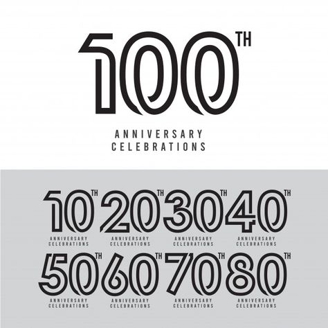 100 Design Number, 100 Anniversary Logo, 100 Logo Design, Logo Aniversario, Anniversary Logo Design, 20 Anniversary, 100 Anniversary, Jersey Font, 100 Logo