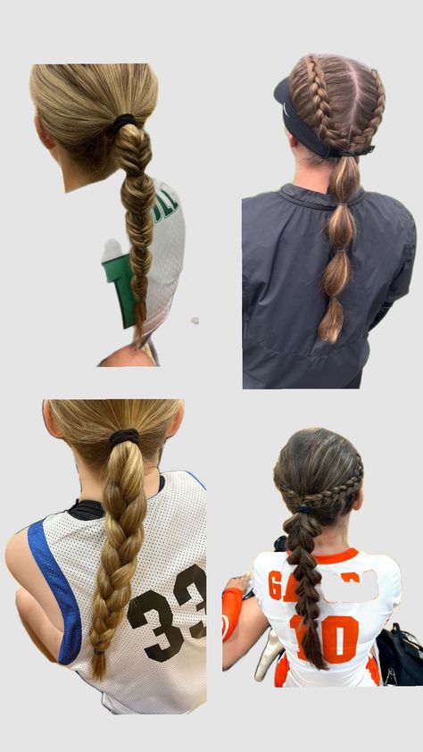 Basketball hairstyles ideas Basketball Girl Hairstyles, Girls Basketball Hairstyles, Marching Band Hairstyles, Basketball Hairstyles Easy, Basketball Hair, Soccer Hairstyles, Soccer Hair, Sports Hair, Track Hairstyles