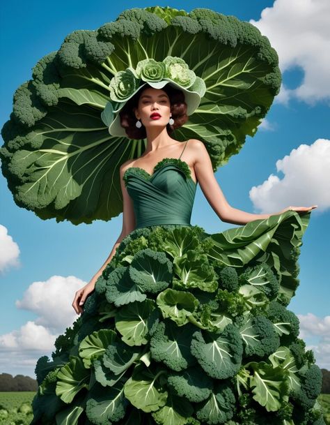 Garden Glamour: Haute Couture Kale Queen Reigns Cakey Concealer, Make Up 2022, Fashion Activities, Concealer Under Eye, Textured Gown, International Womens Day Quotes, Avant Garde Dresses, Under Eye Makeup, Brides Mom