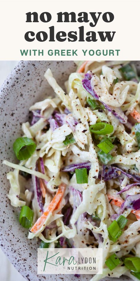 Coleslaw Recipe Greek Yogurt, Mayo Coleslaw Recipe, Healthy Coleslaw Dressing, Greek Coleslaw, Coslaw Recipes, Slaw For Pulled Pork, Mayo Slaw, Healthy Coleslaw Recipe, Plain Yogurt Recipes