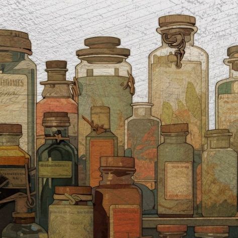 Steve McDonald 🎨📚 on Instagram: "'Tinctures, Tonics and Snake-oil'  . If you know me, then you probably know that I've been collecting old medicine bottles and tins for years. I'm obsessed with them. A few years ago I did a bunch of mockups of fictional bottles, tins, and labels for some New York Theatre company's new production. It didn't amount to anything as the pandemic came along and scared everyone inside. I've taken all those illustrations and a bunch of pictures of my own collection and made a diffusion model with only those as my image inputs. I used around 90 pics. These are some of the results from that model. I had some digital painting fun in ps and also added some custom textures in post-production. Pumped up all the linework as well.  . #getimgai #imagination #hybridaiart Medicine Painting, New York Theatre, Old Medicine, Steve Mcdonald, Vintage Medicine Bottle, Old Medicine Bottles, New York Theater, Snake Oil, Organ Transplant