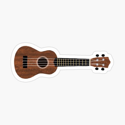 Ukulele Stickers, Ukulele Design, Decorate Notebook, Red Bubble, Coloring Stickers, Ukulele, Sticker Design, Sell Your Art, Vinyl Sticker