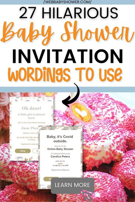 Love funny baby shower invitations? If you're looking for unique baby shower invitation wordings to make your baby celebration stand out, be sure to check out these 27 funny baby shower invitation examples! Online Baby Shower Invites Free, Co Ed Baby Shower Invitations, Funny Baby Shower Invites, Funny Baby Shower Themes, Diy Baby Shower Invitations, Homemade Baby Shower Invitations, Baby Shower Invitation Ideas, Work Baby Showers, Coed Baby Shower Invitations