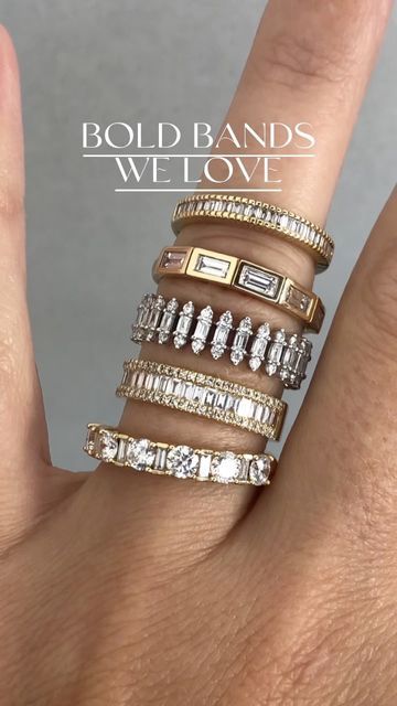 Unique Band Rings, Wedding Band Alternatives, Unique Women’s Wedding Bands, Colourful Wedding Band, Diamond Bands Stacked, Unique Eternity Band, Unique Womens Wedding Bands, Right Hand Rings For Women Diamond, Thick Wedding Bands For Women