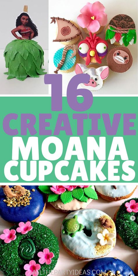 Buttercream Frosting Designs, Moana Cupcake Ideas, Cupcakes For Kids Birthday, Moana Cupcakes, Diy Disney Princess, Moana Cupcake, Frosting Designs, Cupcakes For Kids, Pull Apart Cupcake