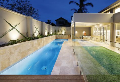 Lap Pools Backyard, Lap Pool Designs, Piscina Interior, Small Swimming Pools, Small Pools, Beautiful Outdoor Spaces, Building A Pool, Dream Pools, Spa Design