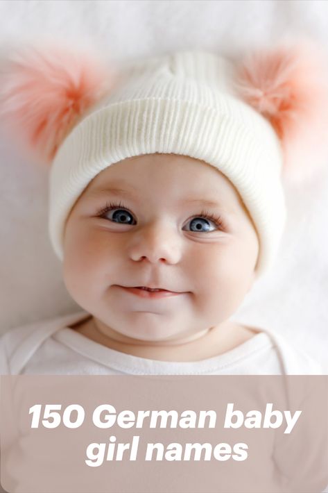 Considering a German name for your baby girl? We've selected 150 of the best German girl names here – each with their origin and meaning, and including traditional names, modern names, short names, strong names and pretty names. German Baby Girl Names, Scottish Baby Girl Names, Southern Baby Girl Names, Celebrity Baby Fashion, Preppy Baby Boy, German Baby Names, Celebrity Baby Pictures, British Baby Names