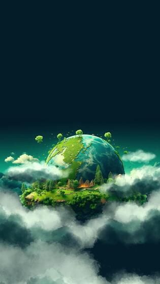 AI generated Earth globe illustration animation vertical with plants copy space banner ecological earth day hour safe clouds clear trees mountains environmental problems on blue background Earth Animation, Globe Illustration, Space Banner, Background References, Environmental Problems, Environmental Problem, Earth Globe, Illustration Animation, Earth Elements