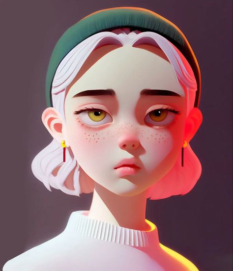 3d Art Styles, 3d Art Style, 3d Chara Design, 3d Modeling Blender, Caracter Designer Illustration, Blender Character Design, Blender Character Modeling, Blender Character, 3d Portrait