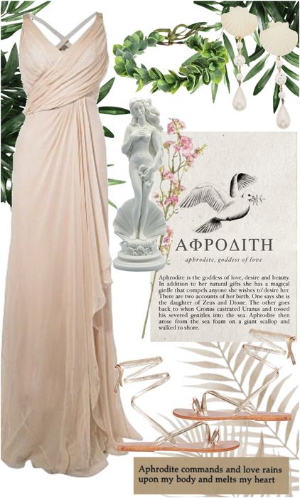 Aphrodite Outfit, Greek Garden, Daughter Of Zeus, Romantic Academia, Love Rain, Goddess Of Love, Fairytale Dress, Garden Theme, Natural Gifts