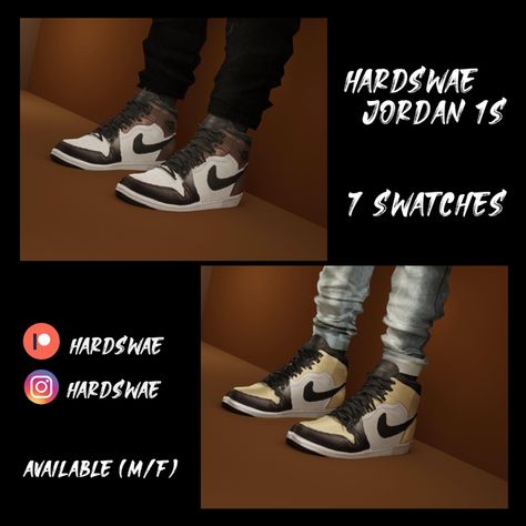 DAY 1: HARDSWAE JORDAN MEETS COMME DES GARCONS 🖤. | Hardswae. on Patreon Sims 4 Cc Black Male Shoes, Sims 4 Men Clothing, Sims 4 Hair Male, Sims 4 Male Clothes, Cc Shoes, Play Sims 4, Hair Male, Sims 4 Cc Shoes, Tumblr Sims 4