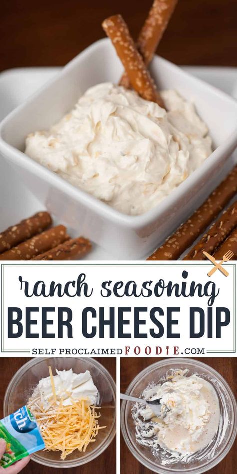 Beer Cheese Ranch Dip, Beer Dip Recipe With Cream Cheese, Beer Cheese Dip For Pretzels Cold, Easy Dips For Camping, Dips To Go With Beer Bread, Dip For Beer Bread Easy Recipes, Beer Bread Dip Recipe, Pretzels And Dip, Ranch Beer Cheese Dip