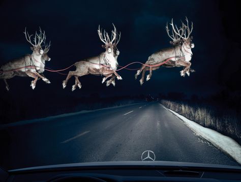 Advertisement by BBDO, Canada Flying Reindeer, Big Rigs, Kwanzaa, Santa And Reindeer, Big Trucks, Christmas Joy, Christmas Cheer, Christmas Magic, All Things Christmas