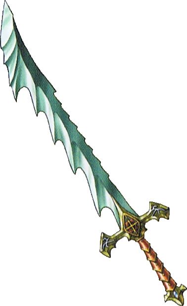 The saw blade is a recurring sword in the Dragon Quest series. It is a mid-ranking weapon with no special effects. The saw blade has an attack bonus of +27, and can be purchased in the Zoomingale and Helmunaptra weapon shops for 1,200. The saw blade can be equipped by Carver, Terry, and Lizzie. It increases their attack by +54 but cuts their style for -2, and is available in the Castle Swanstone, Mt. Snowhere, and Turnscote weapon shops for 9,800. The saw blade has an attack bonus of +54, but re The Saw, Fantasy Props, Cool Swords, Arm Armor, Dragon Quest, Saw Blade, The Castle, Special Effects, Skyrim