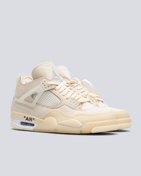 Off White Jordan 4, 4 Jordans, All White Jordans, Sneakers Inspiration, Jordan 4 Off White, Jordan Off White, Jordan 4’s, Hypebeast Fashion, Twins Birthday