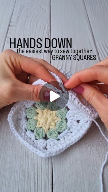 Makalani Sæther | Crochet design and inspiration | Bergen NO on Instagram: "Hands down - the EASIEST way to sew together Granny Squares!💜🙌 Sew through the back loop only on both squares🪡❤️ Superfast, supereasy and supergorgeous!😉 Try it out!🥳 Perfect for #theBergenBucket #theBergenBag #MargotBag or any other Granny Square Project! Save for later❤️ #nordicyarnart #grannysquares #thebergenbag #thebergenbucket #crochet #crocheting #crochettip #crochettutorial #crochetingforbeginners #easycrochet #beginnercrochet #hekling #heklet #virka #crochetpattern #grannysquare #hæklet #howtocrochet #Bergen" How To Sew A Granny Square, How To Sew Granny Squares Together, Attaching Granny Squares Together, Granny Square Project, Crochet Joining, Mr Sandman, Joining Granny Squares, Squares Crochet, Granny Square Tutorial