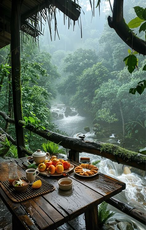 Misty Mountain Morning Nature Cafe Aesthetic, Coffee And Contemplation, Life In Paradise, Dreams Spa, Mountain Aesthetic, Misty Mountain, Cozy Cafe, Awesome Places, Breakfast Tea