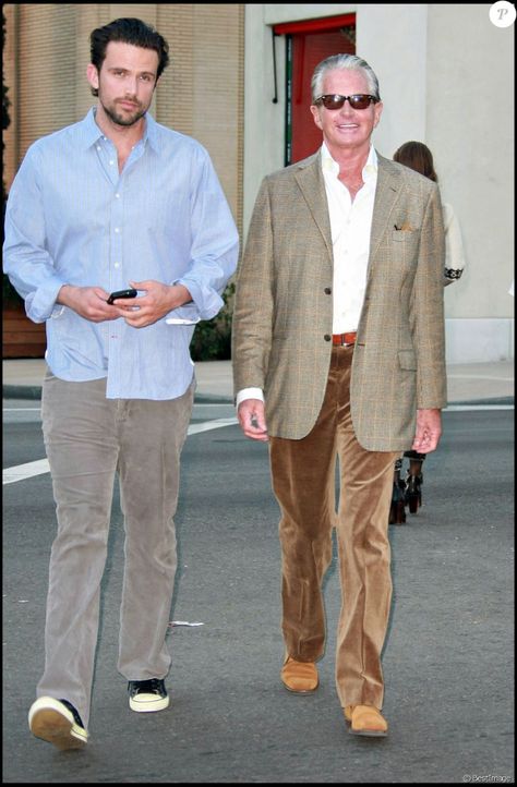 Ashley Hamilton with his father George Hamilton Ashley Hamilton, George Hamilton, Older Mens Fashion, Quick Saves