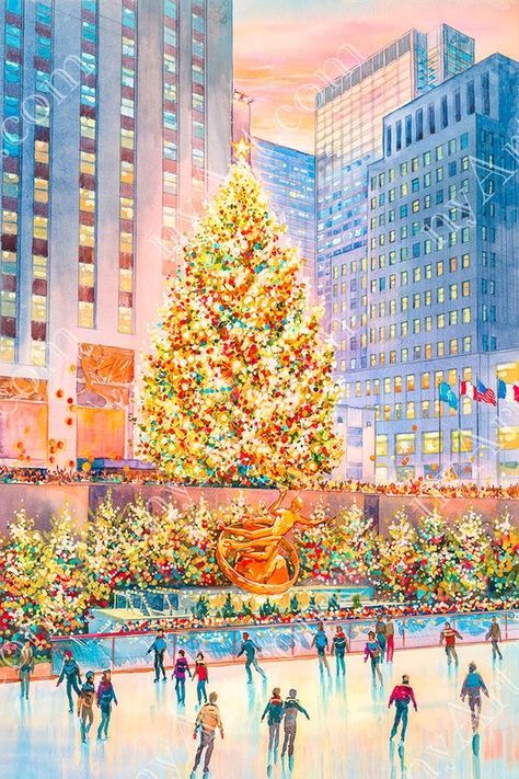 Longest Night Of The Year, Nyc Christmas Aesthetic Wallpaper, Nyc Christmas Wallpaper, New York Christmas Wallpaper, Nyc Christmas, Xmas Wallpaper, Christmas Phone Wallpaper, Cute Christmas Wallpaper, Holiday Wallpaper