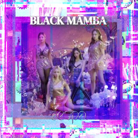 Black Mamba Album Cover, Aespa Black Mamba, Ningning Giselle, Winter Karina, Aespa Winter, Black Mamba, Kpop Fanart, Yours Truly, Kpop Girl Groups