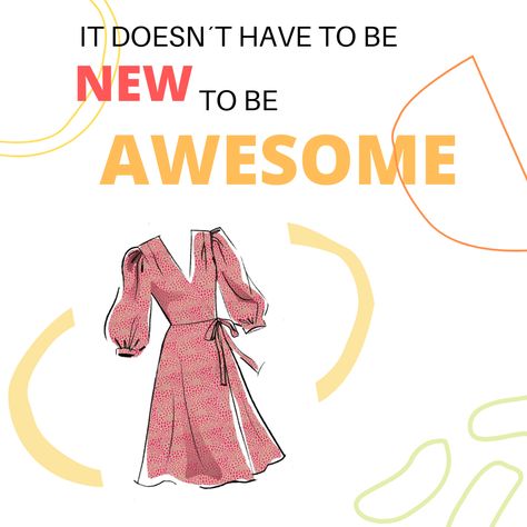 Not to fast fashion It doesn’t have to be new to be awesome Secondhand cloth quotes Outfit Quotes Fashion, Preloved Clothes Quotes, Thrift Clothes Quotes, Second Hand Clothes Quotes, Thrift Business, Thrifty Clothes, Thrifting Quotes, Namecard Design, Clothes Layout