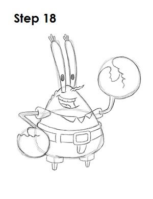 Tuan Crab, Spongebob Drawings, Mr Krabs, Sketching Tips, Cartoon Drawing Tutorial, Easy Cartoon Drawings, Drawing Cartoon Characters, Simple Cartoon, Cartoon Drawing