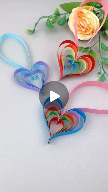 paper crafts creator on Instagram: "Goddess’ Day is Here: Let’s Make Some Love Crafts Together!Hashtags:#KindergartenHandmade #ParentChildHandcraft #MarchWomensDayHandmade #GoddessDayHandmade #HandmadeDIY" Love Heart Craft, Heart Toddler Crafts, Crafts With Hearts, Childrens Day Crafts For Kids, Grandma Crafts For Kids, Childrens Day Craft, Paper Strip Crafts, Diy Pride Crafts, Children's Day Craft