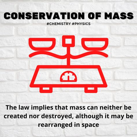 Conservation Of Mass, Science Homework, Weird Science, Science Education, Learning Activities, Homework, Chemistry, Physics, Matter